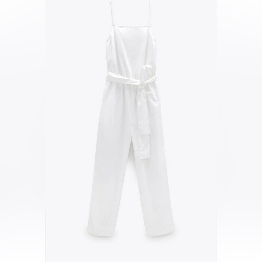 Zara White Chic Jumpsuit
